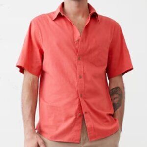 Banana Republic Factory Slim-Fit Softwash Red Heather Cotton Shirt